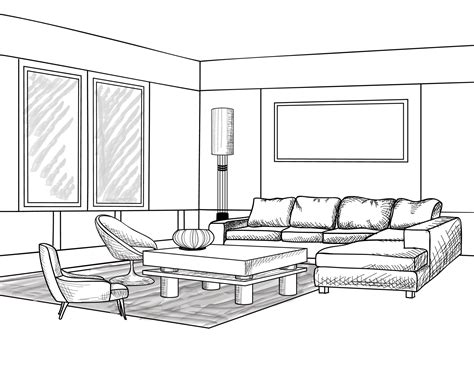 Living Room Drawing Images .